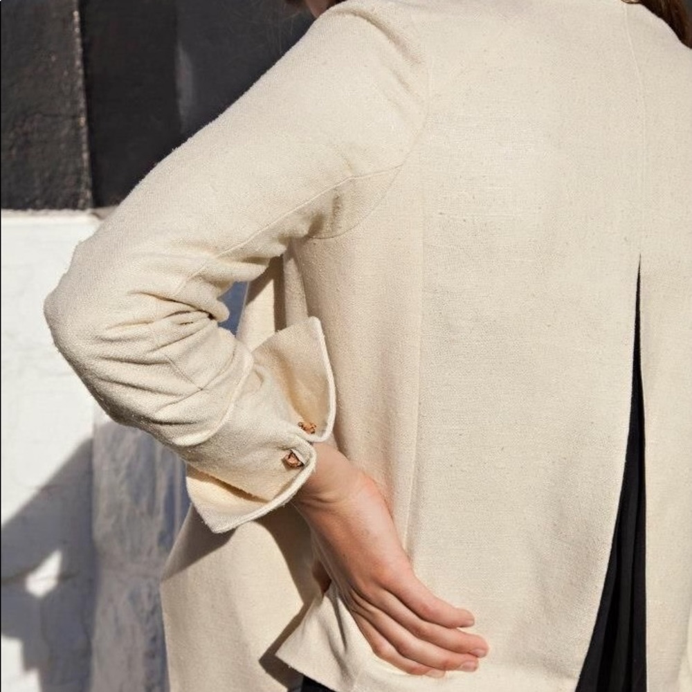 NWT Man Kim Atelier Linen Custom Cardigan Size 38